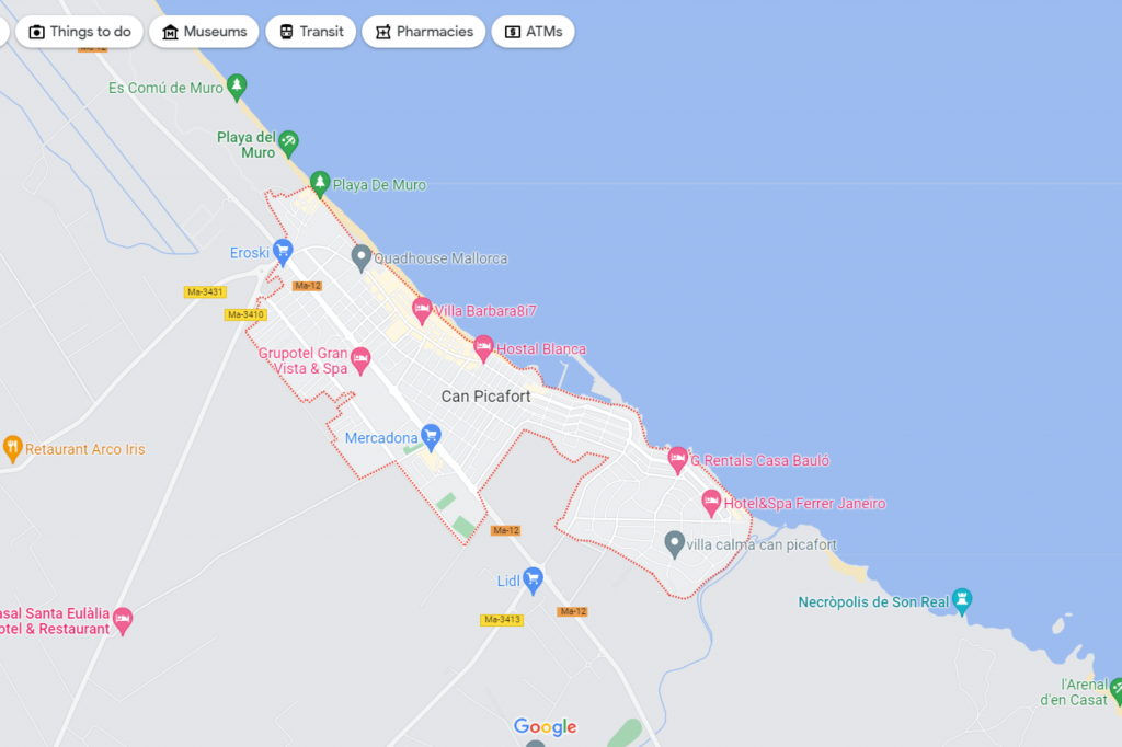 Кан Пикафорт на карте Гугл