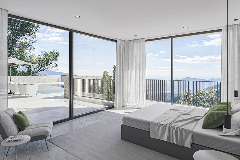 Впечатляющая 4 спальная вилла с панорамным видом в Es Capdella