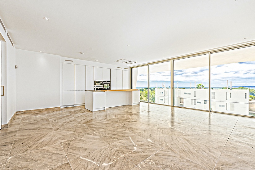Новый современный апартамент с видом на море в Bonanova, Palma