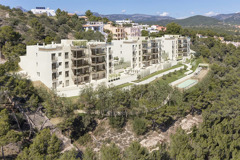 Новый апартамент с панорамным видом в Santa Ponsa