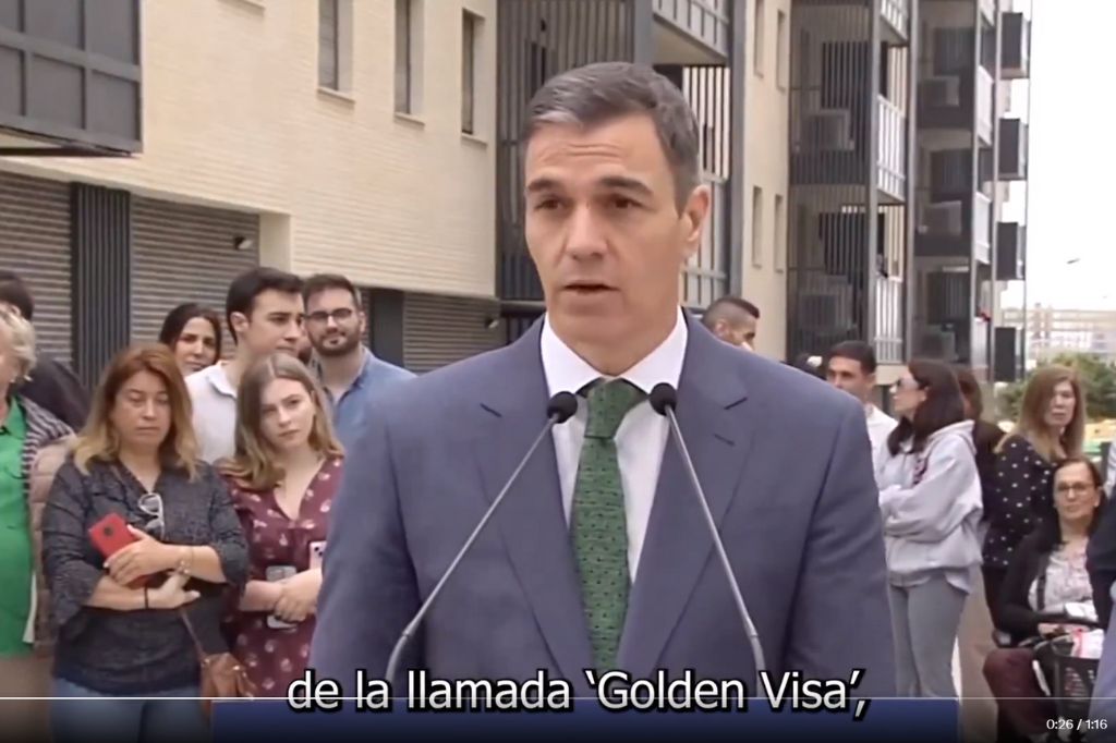 speech by the Prime Minister of Spain on the abolition of the investor visa